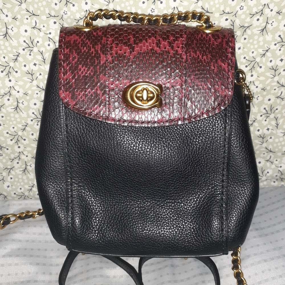 Coach | Sample Exotic Snake Skin Parker Convertible Backpack 16